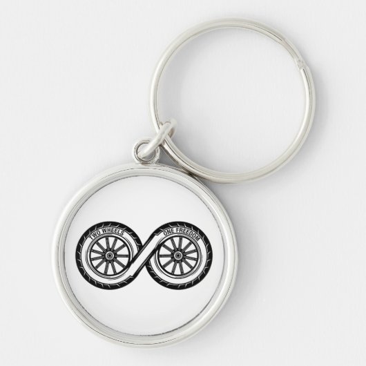 Oneindige Twee Wielenvrijheid Sleutelhanger (Voorkant)