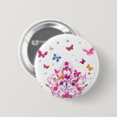 Oneindige Vlinder van Schoonheid Ronde Button 5,7 Cm (Voorkant /achterkant)