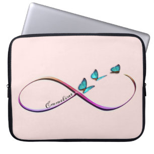 oneindige vlinders laptop sleeve