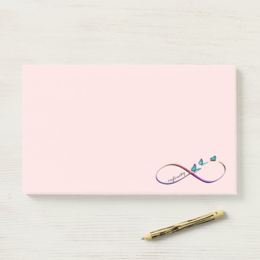 oneindige vlinders post-it® notes (Op bureau)