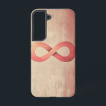 Oneindige Vrede Symbool Telefoonhoes Samsung Galaxy Hoesje<br><div class="desc">Het oneindigheidssymbool zweeft zachtjes tegen een warme achtergrond en vertegenwoordigt eindeloze vrede,  liefde en innerlijke harmonie.</div>