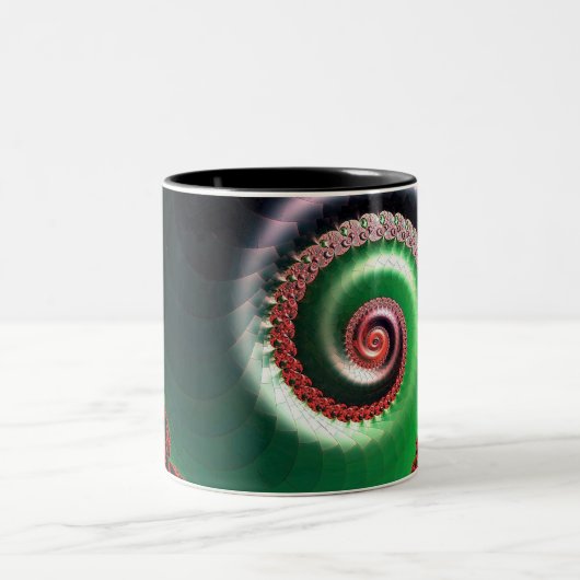 oneindige werveling tweekleurige koffiemok (Center)