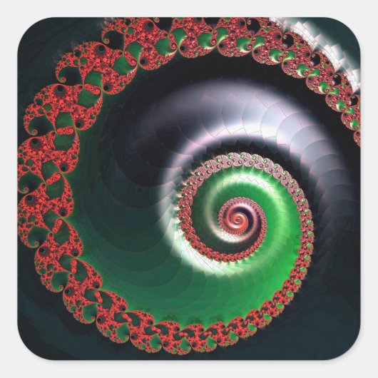 oneindige werveling vierkante sticker (Voorkant)