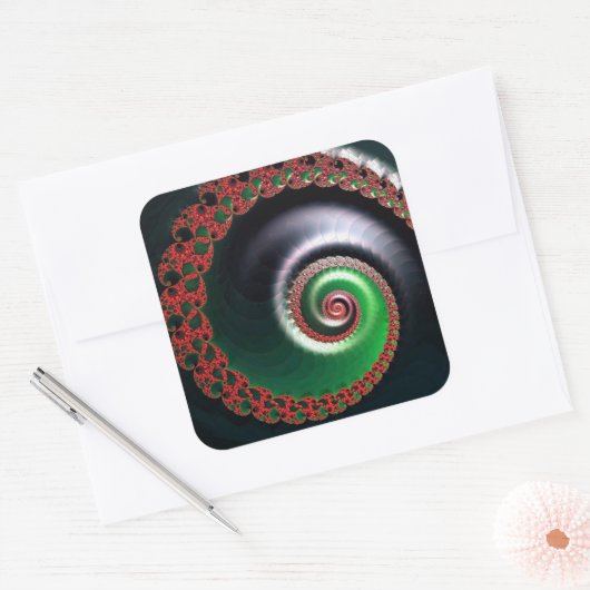 oneindige werveling vierkante sticker (Envelop)