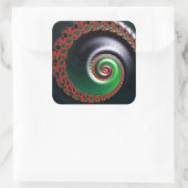 oneindige werveling vierkante sticker (Tas)