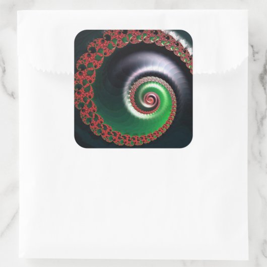 oneindige werveling vierkante sticker (Tas)