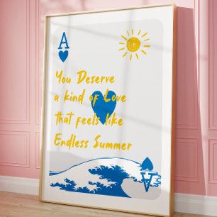 Oneindige Zomer Citatief Poster Kust Speelkaart