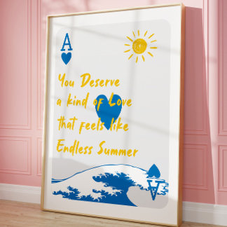 Oneindige Zomer Citatief Poster | Kust Speelkaart