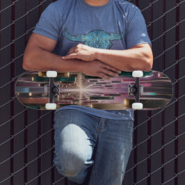 Oneindige zwevende monoliet corridor persoonlijk skateboard