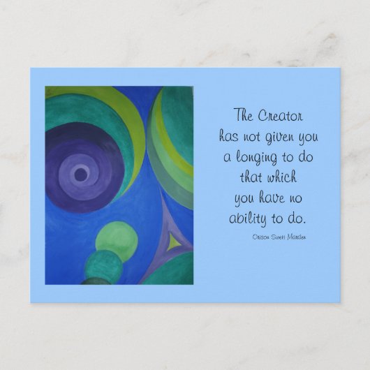 Oneindigheid Briefkaart (Voorkant)