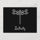 Oneindigheid Dragonfly wit ontwerp Briefkaart (Voorkant)