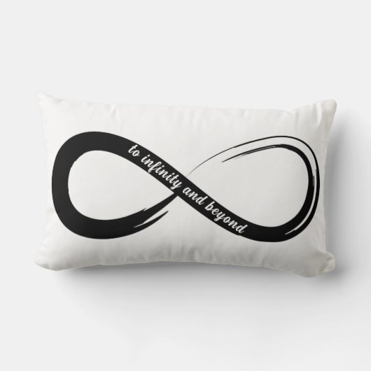 Oneindigheid en Borstelslag Symbool Kussen (Achterkant)