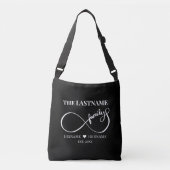 Oneindigheid Gepersonaliseerde Familienaam en Oost Crossbody Tas (Voorkant)