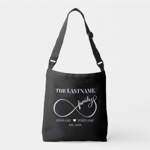 Oneindigheid Gepersonaliseerde Familienaam en Oost Crossbody Tas