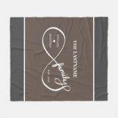 Oneindigheid Gepersonaliseerde Familienaam en Oost Fleece Deken (Voorkant (Horizontaal))