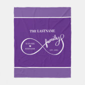 Oneindigheid Gepersonaliseerde Familienaam en Oost Fleece Deken (Voorkant)