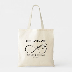 Oneindigheid Gepersonaliseerde Familienaam en Oost Tote Bag