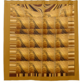 Oneindigheid Gouden Giraf Dier Motief Kunstprint Douchegordijn