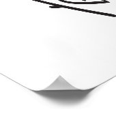 Oneindigheid Libel met Rozen Zwart en Wit Poster (Hoek)