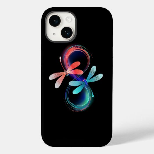 Oneindigheid met gloeiende libellen Case-Mate iPhone case (Achterkant)