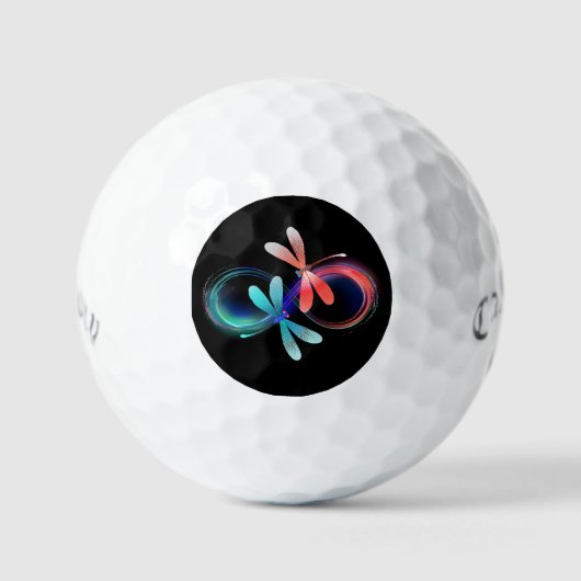Oneindigheid met gloeiende libellen golfballen (Voorkant)