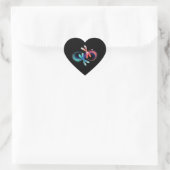 Oneindigheid met gloeiende libellen hart sticker (Tas)