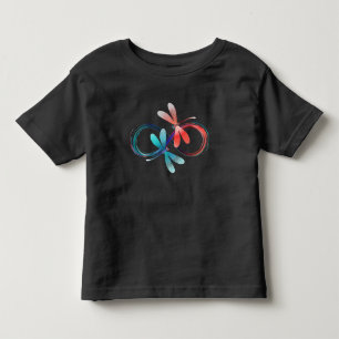 Oneindigheid met gloeiende libellen kinder shirts