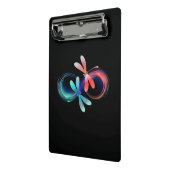Oneindigheid met gloeiende libellen mini klembord (Angled2)