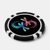 Oneindigheid met gloeiende libellen poker chips (Enkel)