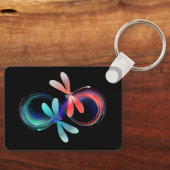 Oneindigheid met gloeiende libellen sleutelhanger (Voorkant)