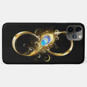 Oneindigheid met gouden pauwenveer Case-Mate iPhone case (Achterkant (horizontaal))