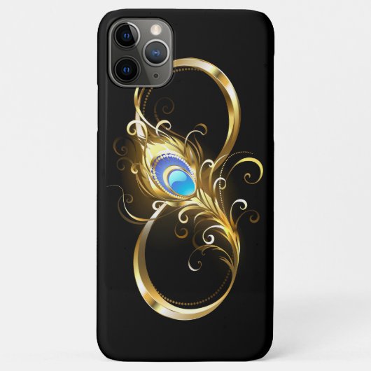 Oneindigheid met gouden pauwenveer Case-Mate iPhone case (Achterkant)
