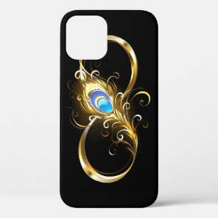 Oneindigheid met gouden pauwenveer Case-Mate iPhone case
