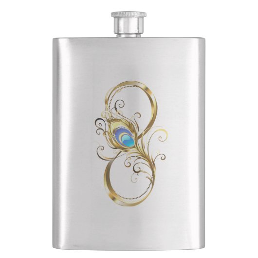 Oneindigheid met gouden pauwenveer flacon (Voorkant)