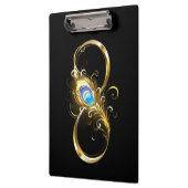 Oneindigheid met gouden pauwenveer klembord (Links)