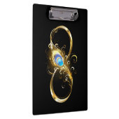 Oneindigheid met gouden pauwenveer klembord (Rechts)