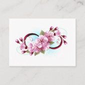 Oneindigheid met Kersenbloesem Bloemen Afsprakenkaartje (Voorkant)