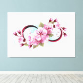 Oneindigheid met Kersenbloesem Bloemen Canvas Afdruk (Insitu (Houten vloer))