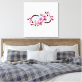 Oneindigheid met Kersenbloesem Bloemen Canvas Afdruk (Insitu (Slaapkamer))