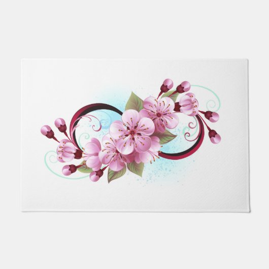Oneindigheid met Kersenbloesem Bloemen Deurmat (Voorkant)