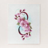 Oneindigheid met kersenbloesem bloemen legpuzzel (Verticaal)