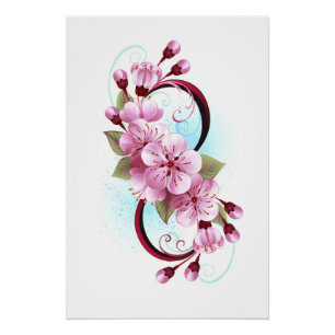 Oneindigheid met Kersenbloesem Bloemen Perfect Poster