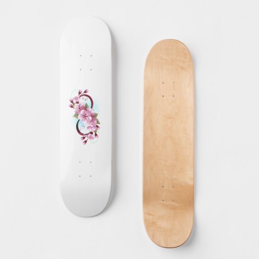Oneindigheid met Kersenbloesem Bloemen Persoonlijk Skateboard (Voorkant)