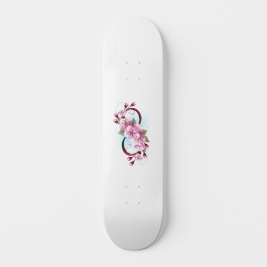 Oneindigheid met Kersenbloesem Bloemen Persoonlijk Skateboard (Voorkant)