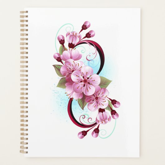 Oneindigheid met Kersenbloesem Bloemen Planner (Voorkant)
