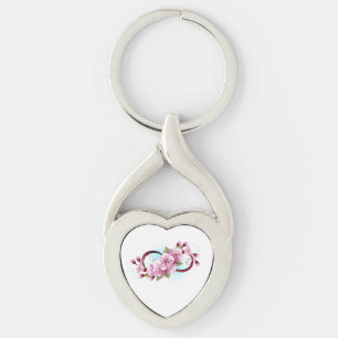 Oneindigheid met Kersenbloesem Bloemen Sleutelhanger