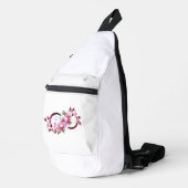 Oneindigheid met kersenbloesem bloemen sling bag (Rechterhoek)
