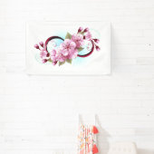 Oneindigheid met Kersenbloesem Bloemen Spandoek (Insitu)