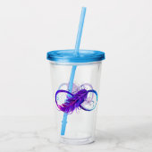 Oneindigheid met Paarse doezelaar Acryl Drinkbeker (Achterkant)