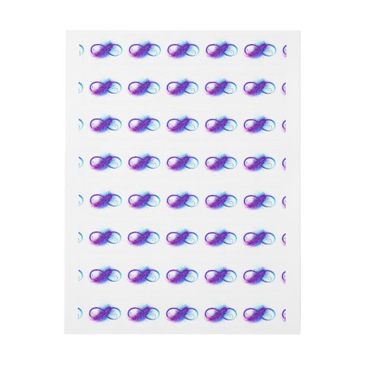 Oneindigheid met Paarse doezelaar Adreslabel Wikkel (Vel)